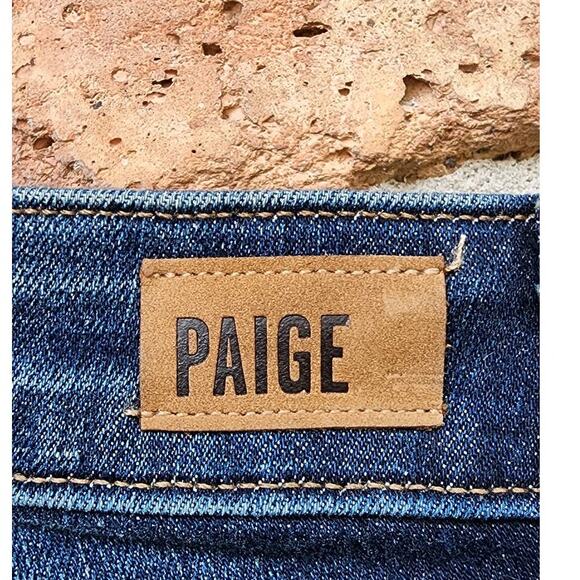 Paige Skyline Ankle Peg Raw Step Hem Mid-Rise Jeans Brookdale Size 25 - Picture 7 of 7